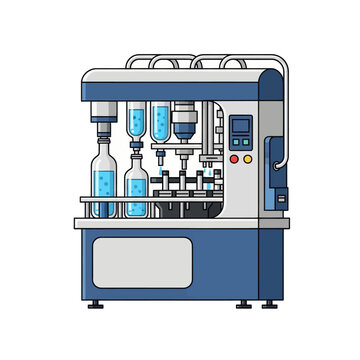 Automated liquid filling and capping machine for industrial production