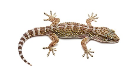 Fototapeta premium Gecko isolated on white background natural reptile animal wildlife