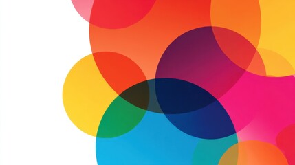 Fototapeta premium Abstract Colorful Circles Overlapping Background Design for Creative and Modern Graphic Projects