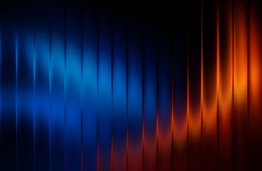 Abstract Architectural Geometry — 3D Render of Blue and Orange Lines with Dynamic Lighting and Modern Design Patterns