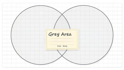 Venn Diagram of Grey Area with Blank Space for Input