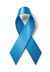 Blue Ribbon Symbolizing Awareness and Support for Important Causes cancer