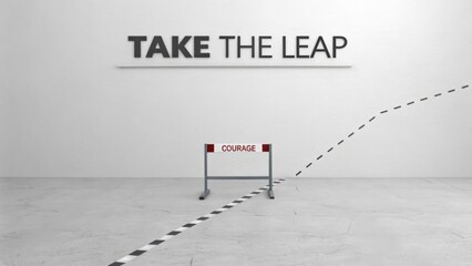 Motivational Wall Art with Bold Message Encouraging Courageous Action