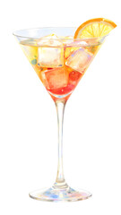 Hand-painted picture material, PNG, cocktail