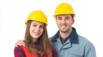 Positive Business Partners Standing Together on White Background