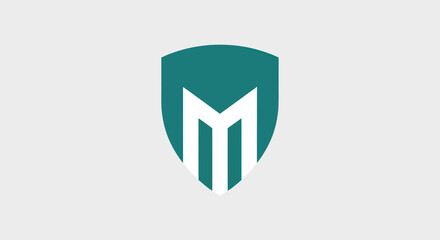 Green shield with a stylized white "M