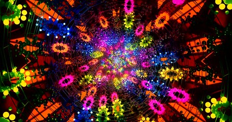 Dynamic tunnel video loop with vibrant colors and seamless motion engaging viewers in a continuous visual experience