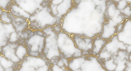 Fototapeta premium Ai generated:Elegant White and Gray Marble Texture with Gold Veining