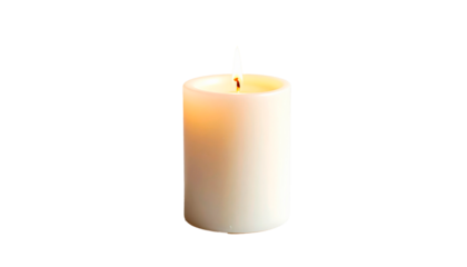 Candlelight Serenity: A glowing candle stands alone, casting a soft, warm light that evokes feelings of tranquility and peace.