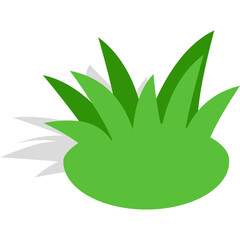 Illustration Of Green Grass With Shadow Elements On Transparent Background Simple Icon Design For Nature And Outdoor Themes