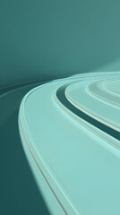 Curved lanes sweep header abstract background smooth teal curve glossy surface minimalist design modern line clean geometry futuristic path dynamic flow calm mood