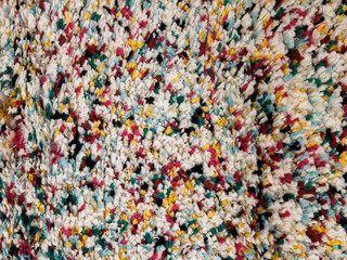 Colorful Handwoven Throw Rug with Textured Design