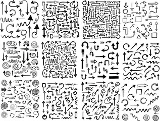 Collection of HandDrawn Arrows and Doodles.