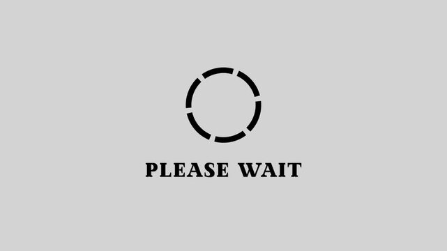 Please Wait Loading Screen Animation