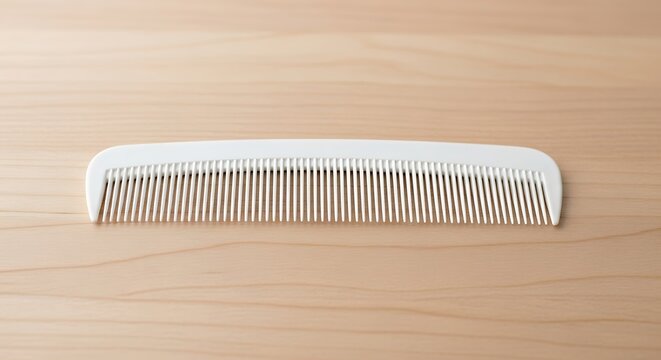 Sleek hair grooming tool on light wood surface offering styling imagery