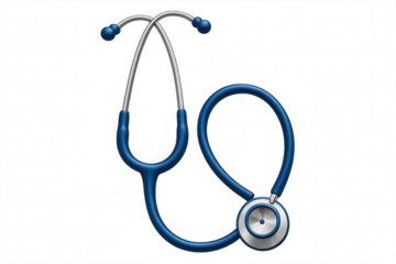 Stethoscope medical instrument used for health care, doctor diagnostic tool, listening to heartbeat, transparent background