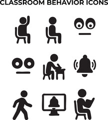 School icon set vector illustration of office team and worker silhouettes