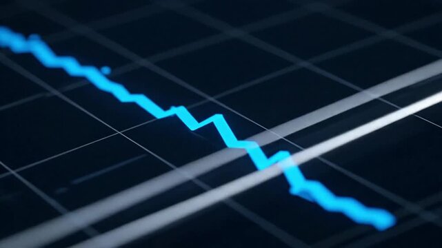 Declining Financial Chart Economic Downturn and Market Volatility