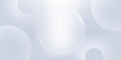 Abstract grey background with dynamic circle lines.