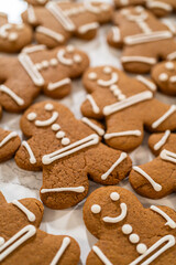 Decorating Gingerbread Man Cookies with Royal Icing for Festive Occasions
