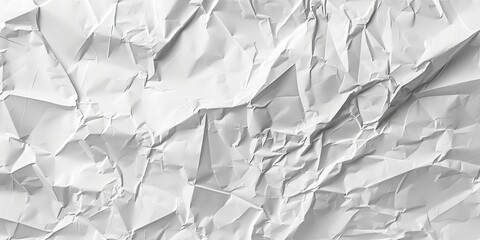 Obraz premium Crumpled white paper creates unique texture for graphic designs and backgrounds