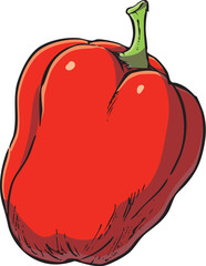 パプリカ　イラスト　カラー