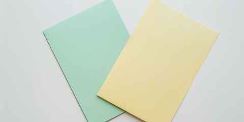 Two Color Papers on the table. For background use, poster, flyer, presentation