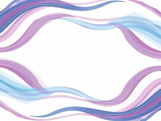 Wavy purple & blue abstract streams flow on white; design use for card, presentation