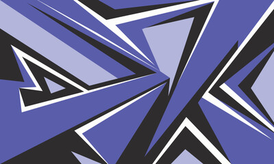 Abstract geometric background with sharp, dynamic shapes in purple, lavender, black, and white