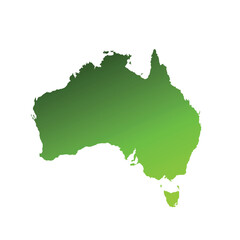 Map of Australian, sign silhouette. World Map Globe. Vector Illustration isolated on transparent background. African continent.