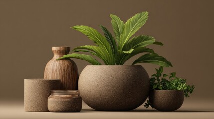 Indoor plant arrangement minimalist home photography earthy tones close-up aesthetic decor ideas