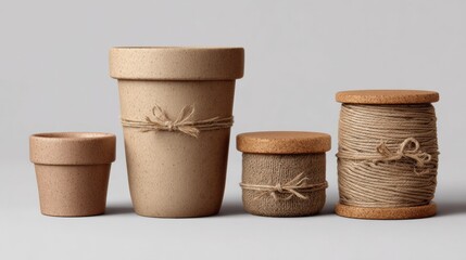 Creative clay pot arrangement studio photography minimalist close-up home decor inspiration