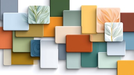 Fototapeta premium Abstract Fantasy Background in Minimal Style with Soft Colors and Organic Shapes
