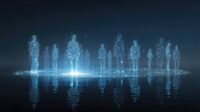 Ethereal Digital Representation of People in a Mystical Setting - Powered by Adobe
