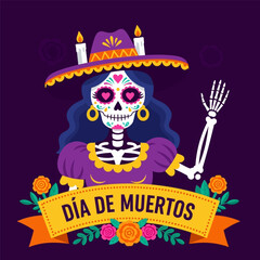 Celebrate dia de muertoz illustration