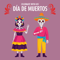 Celebrate dia de muertoz illustration