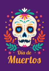 Potrait dia de muertos banner background design