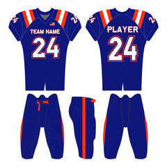 American football jersey design and versatile sports uniform graphics — perfect for all teamwear styles. Ideal for athletic, fashion, and casual apparel projects.