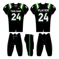 American football jersey design and versatile sports uniform graphics — perfect for all teamwear styles. Ideal for athletic, fashion, and casual apparel projects.