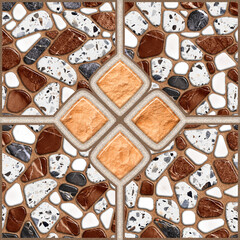 Detailed Stone Texture Pattern Tile Design for Creative Backgrounds