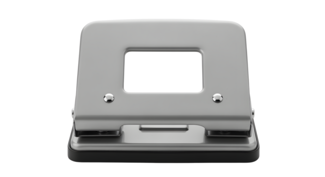 Metal hole punch ready for office work, document organization and office supplies