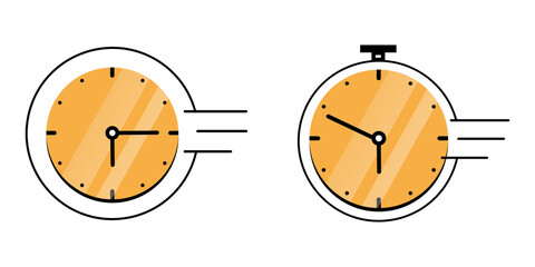 Time Management and Speed Concept with Clocks,Concept of Punctuality, Deadline, and Speed