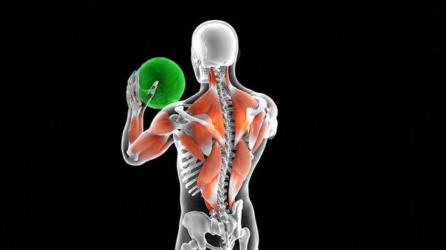 Anatomy of Human Back Muscles: 3D Medical Animation, Exercise, Health