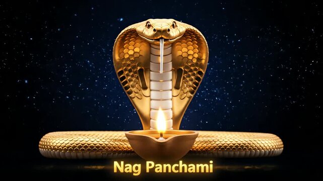 Celebrating Nag Panchami Reverence for Cobras with a Sacred Diya Lamp