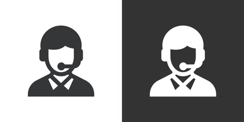 Customer Service Icon. Solid glyph series icon