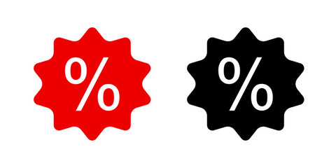 black and red percent discount for web shopping concept