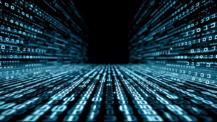 Digital Realm: Captivating visual of binary code streams, symbolizing the intricate pathways and hidden dimensions of the digital universe. - Powered by Adobe