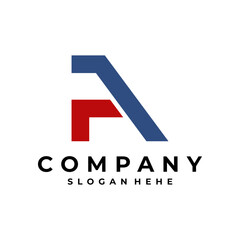 Modern A and F letter vector logo