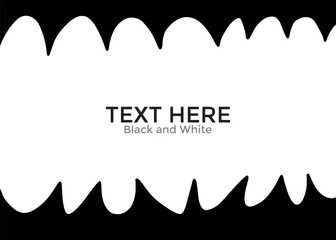 Abstract black and white design with text placeholder in the center, simple and modern.