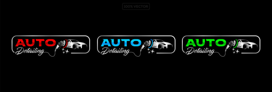 Car silhouette logo design, auto detailing modern and simple concept. vector illustration template